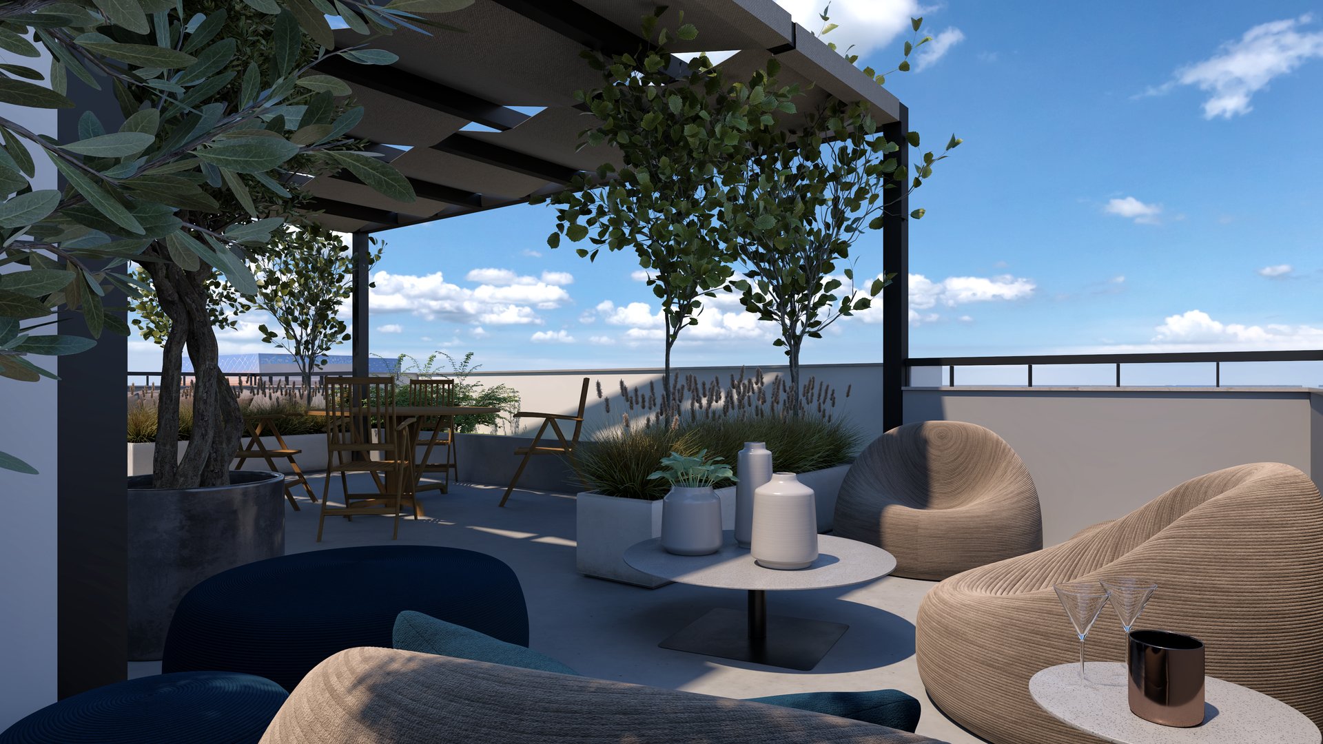 Metropolitan Residences rooftop terrace
